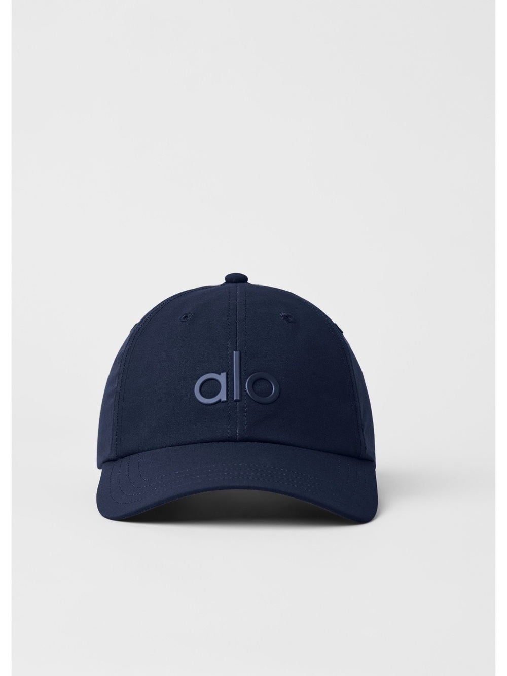 ALO Yoga Navy Embroidered Logo Cap